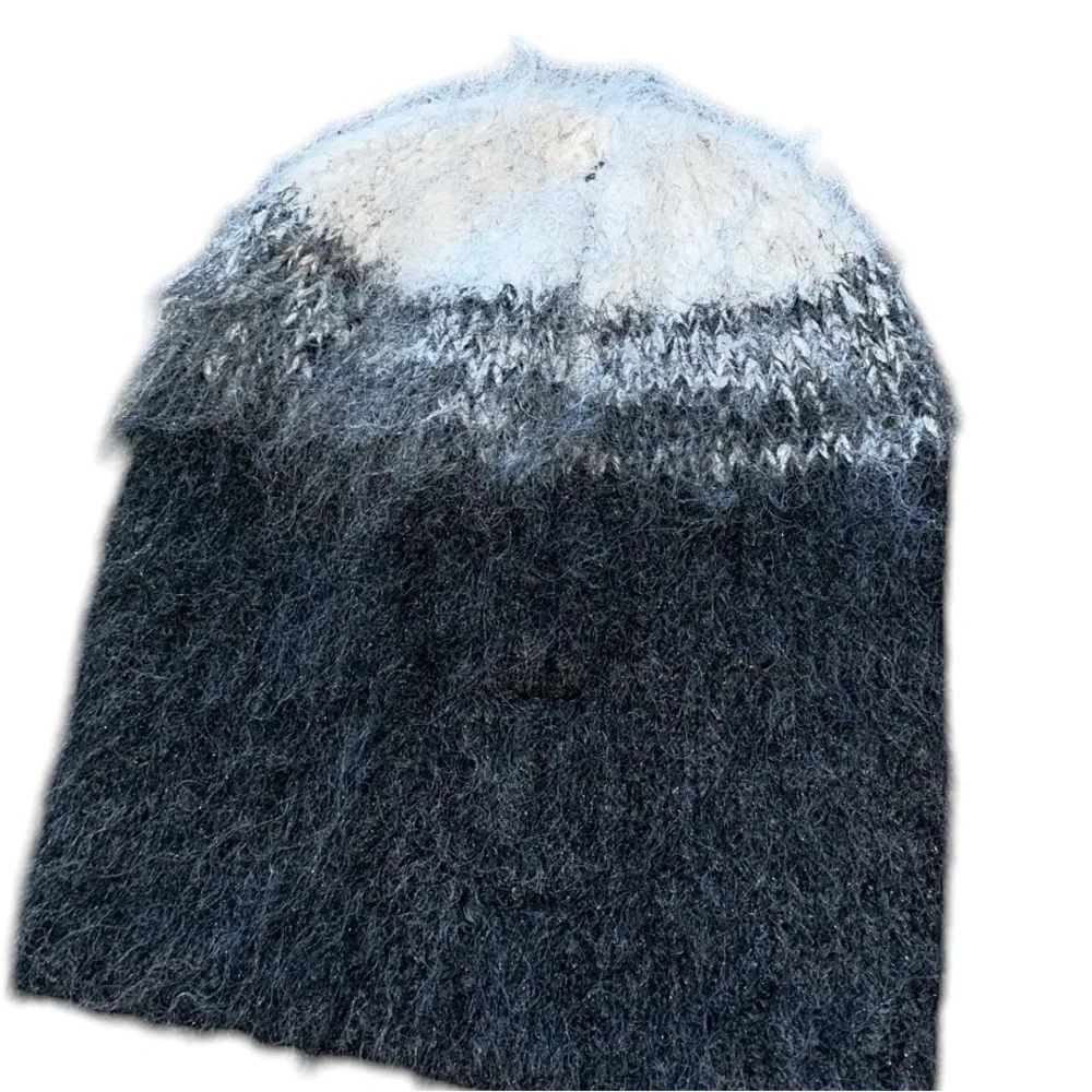NWOT ANTHROPOLOGIE Women's Nylon Wool Blend Ombre Blue purple Beanie